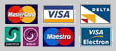 All these credit cards are accepted